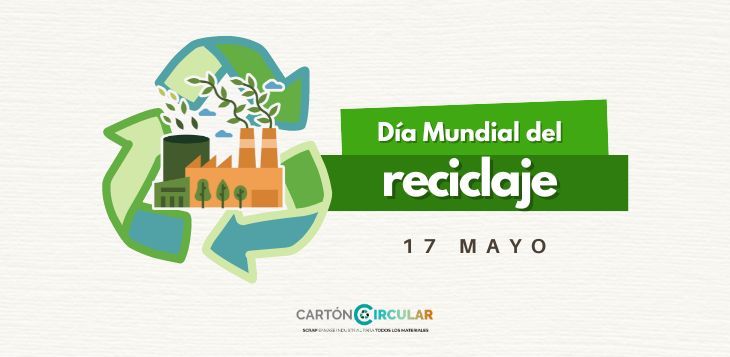 Cartón para celebrar el Día Mundial del Reciclaje