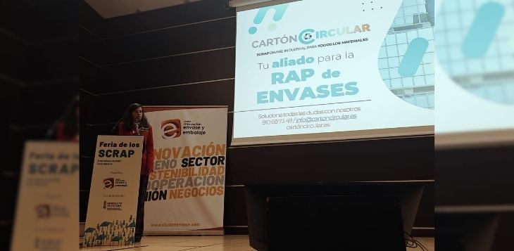 Cartón Circular participó en la Feria de los SCRAPs. Se distinguió por su modelo de gestión de envases y residuos de envases industriales