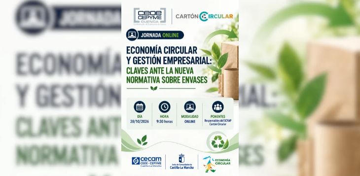 Cartón Circular colabora con CEOE CEPYME Cuenca para facilitar a las empresas la adaptación a la normativa de envases